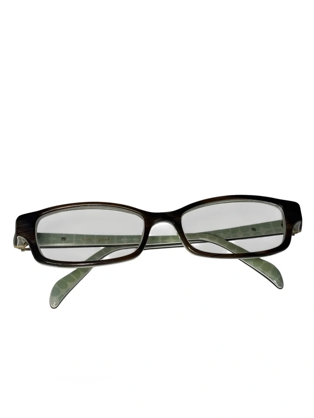 Vintage Y2K Kate Spade Elisabeth Glasses Frames 49-16-130 Green Tortoise Italy